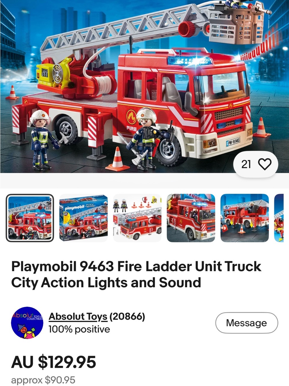 Lot of playmobil fire 9463 + items new in box not bags